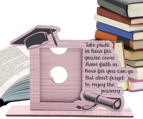 Huxibai Espositore fotografico per scrivania, cornice verticale in legno per foto universitarie, accessorio per la casa per l'asilo del college, ritratti e documenti prescolari