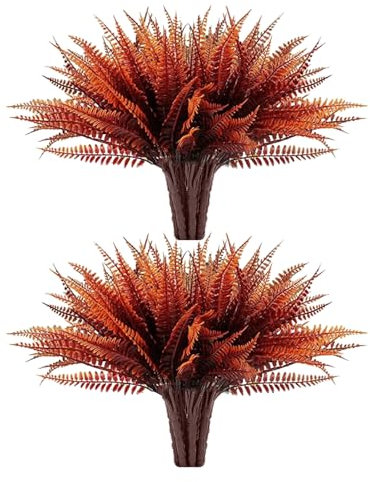 Fougères artificielles, fougères artificielles pour intérieur et extérieur - Fausses fougères artificielles - Plantes artificielles - Jardinière d'extérieur - Fougère Boston résistante aux rayons