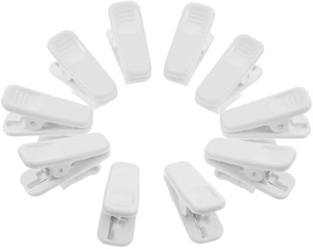 Holibanna 10pcs Earphone Organiser Clips, Plastic Headphone Cable Clips, White Lightweight Cord Holders with Simple Design for Tidy Storage and Everyday Use