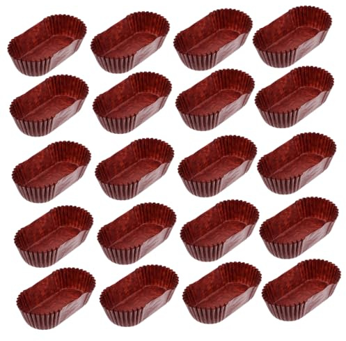 Ipetboom 1000 Pirottini di Carta Ovali per Muffin e Torte Forma Barca Resistente al Grasso per Panetterie e Matrimoni