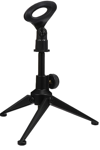 BESPORTBLE Metall Mikrofon Stativ Dreibein Schwarz Stabiles Mikrofonstativ Für Desktop Flexibler Halter Mit Kratzfreier Oberfläche Geeignet Für Vorträge Und Konferenzen