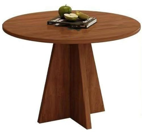 Tables basses en bois pour salon, tables à manger rondes de style ferme, table à manger ronde moderne, table d'appoint de style ferme pour chambre, bureau, hôtel, restaurant, noyer, 50 x 48 cm