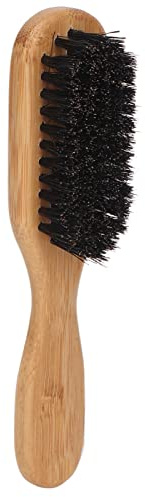 Cepillo de barba piel amigable con mango de bambú ergonómico para hombre portátil cepillo para el cabello
