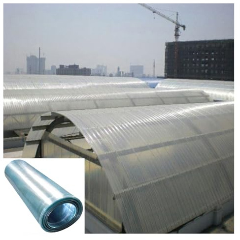 Glasfaser Platten, Terrassen Gewächshausplatten Ersatzplatten Schuppen für Außenbereich, Gewächshäuser, Schuppen, Carports(0.8x9m/2.62x29.52ft)