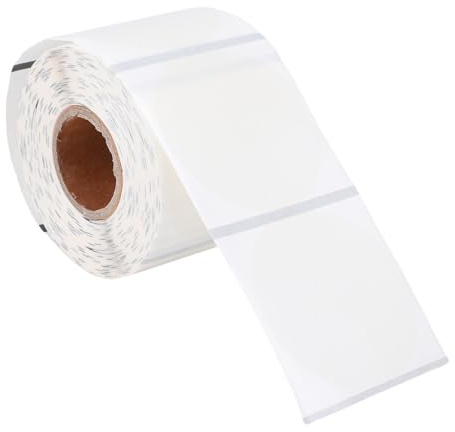 Oreilet 1 Rolle 400 Blatt Weiße Kreisförmige Direkt-Aufkleber, 2 Zoll Selbstklebende Runde Direkt-Etiketten, für -Design, Namensschild, QR-Code