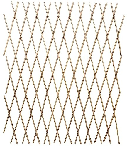 Lot de 5 clôtures en osier - 180 x 90 cm - Extensible - Traité contre les intempéries - Tuteur pour plantes grimpantes - Brise-vue pour jardin et cour