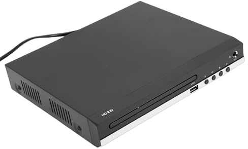 YUEHISY Lecteur DVD pour Personnes âgées avec HDMI |Lecteur CD Toutes Régions et Multiformat pour la Maison, 1080P, USB, Comprend des Câbles pour la Télévision (Prise UE)