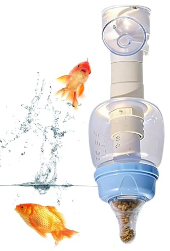 Dispensador de Comida para Peces Accesorio de para Alimentar Peces | Transparente para Pecera Para betta, gambas, diario, viajes, oficina en casa, vacaciones