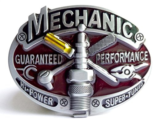 Mechanic Mechaniker Buckle Gürtelschnallen Auto V8 Werkstatt Hot Rod Rockabilly Performance