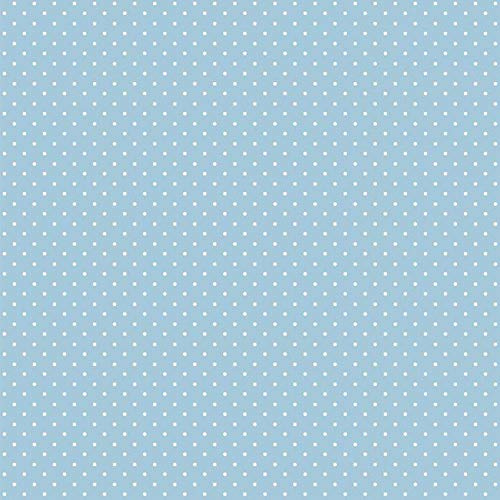 babrause® Baumwollstoff Pünktchen Blau Webware Meterware Popeline OEKOTEX 150cm breit - Ab 0,5 Meter