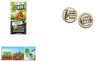 COMPO BIO Tomaten- und Gemüseerde torffrei, 40 Liter, Sie erhalten 1 Packung