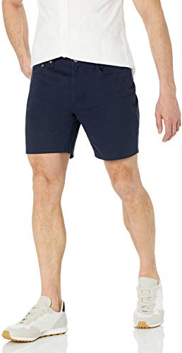 Amazon Essentials Men's Slim-Fit Stretch 5-Pocket Shorts, 7” (17.8cm) Inseam, Midnight Blue, 36W