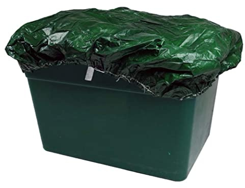 BOXHAT - BLACK, BLUE or GREEN - (1-3 Pack) Recycling Box Cover - Laminated WATERPROOF Kerbside Recycling Lid - Elastic Sealed & Tie (1 Pack, Green)