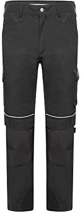 JCB - Trade Hybrid Stretch Trouser 32L Canvas and Work Trousers Men Fabric Branding Details Cordura Knee Pad Pockets Mens Clothes Heavyweight