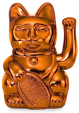 Lucky Cat Cosmic Edition Mars Shiny Copper | Winkekatze, Maneki Neko, 15 cm, in Geschenkverpackung