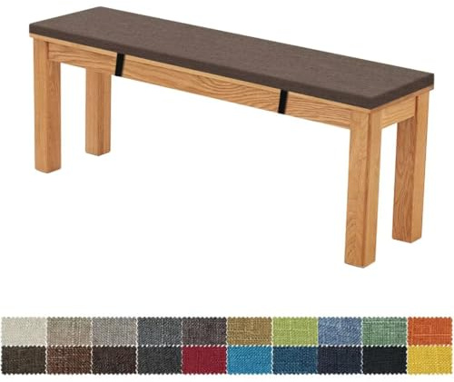 FIOVIP Cuscino Per Panca 80X30X5CM Sfoderabile Lavabile Doppio Antiscivolo Altamente Elastico Adatto per Panchine da Giardino, Altalene, Terrazzi, Panchine da Interno(Marrone secco)