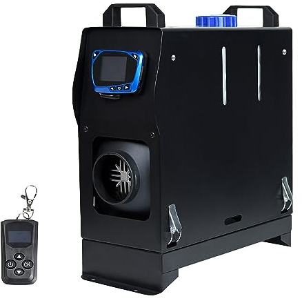 Froadp 8KW Diesel Standheizung 12V Dieselheizung Vertikal Luftheizung mit LCD Fernbedienung & Schalter & 5L Tank Air Lufterhitzer Kraftstoffheizung Heizöfen für Wohnmobile Auto PKW LKW (Schwarz)
