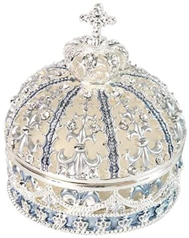 NEHHDC Schmuckkästchen Schmuckschatulle Crown Jewelry Box Ring Trinket Case Christmas Birthday Wedding Proposal Ring Storage Box Schmuckkasten Schmuckbox