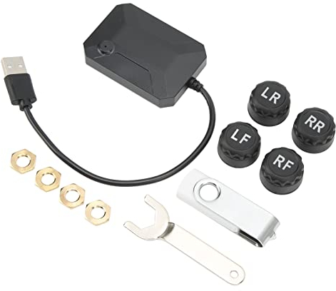 Reifendrucküberwachungssystem, Stabiles Signal, Lange Empfangsreichweite, Leicht Lesbares USB-TPMS, Universell Sicher für Android-Systeme