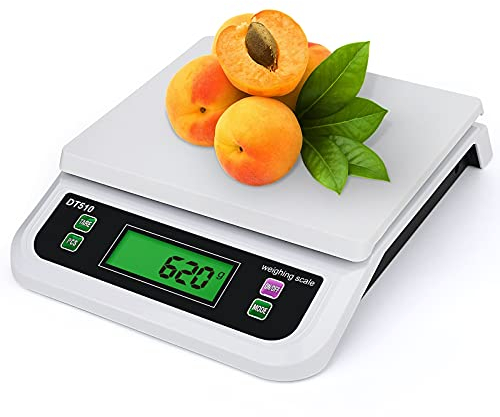 LICHUXIN Báscula de Cocina Digital 30kg/66lb Grande bascula de Cocina con Pantalla LCD bascula Profesional Cocina con Función Tara y PCS 6 Unidades Pesar harina/azúcar/Frutas/Verduras