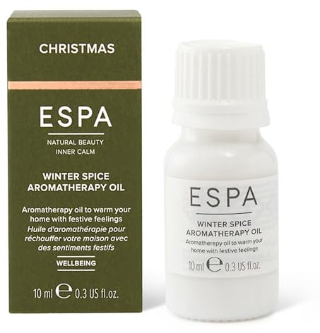 ESPA | Aceite de aromaterapia de especias de invierno | 10ml | Naranja dulce | clavel | canela | Jengibre