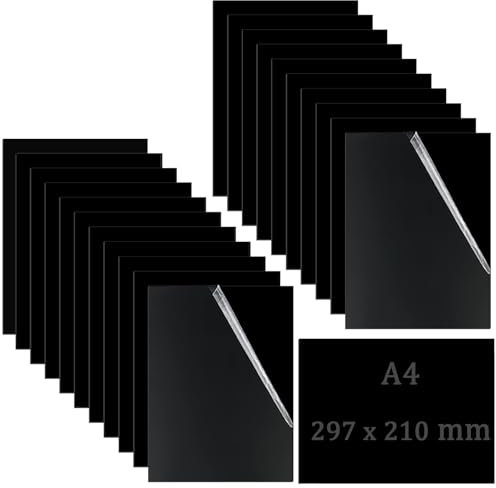 NAMYEUT 10 lastre in vetro acrilico nero A4, 1 mm, disco acrilico nero, piastra in plastica acrilica per segni, progetti fai da te, pittura