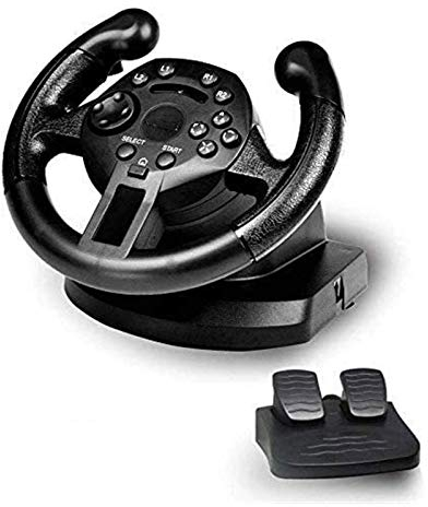 Volante per PC Gioco Gaming Racing Wheel, Controller per gamepad compatibile con PS3/PC Controller di guida simulato Vibrazione Gioco Sterzo