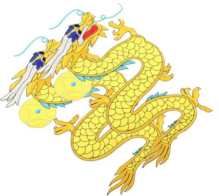 NUOBESTY 2stücke Dragon Embroidered Patches Aufnäher Für Kleidung Rucksäcke Und Vielseitig Einsetzbar Aufnähen Und Reparieren Hochwertige Mit Einzigartigem Design