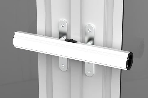 Sevko Patio Door Security Lock for French Double Doors with Scratch Protection Inserts, Easy Install, Extra Security, White