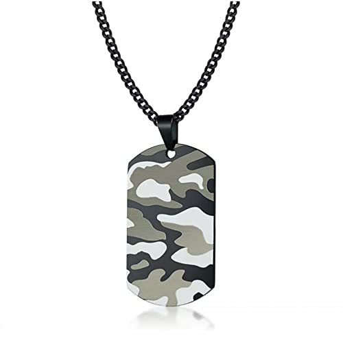 Halskettenanhänger Coole Camouflage-Erkennungsmarke Halskettenanhänger Männer Soldat Armeekette Mode Glamour Schmuck für Männer und Frauen Schmuck Partygeschenke