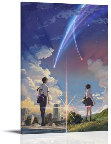 ZCHLATGDE Your Name Is Kimi No Na Wa Póster Pintura Decorativa Lienzo Arte de Pared Salón Póster Dormitorio Pintura, Arte de Pared Impresión de Imagen Moderna Decoración de Habitación Familiar 20 x 30