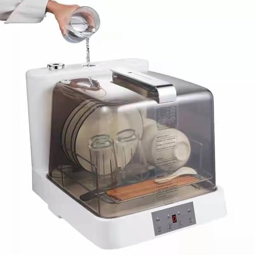 Lavavajillas Visual portátil, Mini lavavajillas con Tanque de Agua Incorporado para Apartamentos, lavavajillas de Escritorio doméstico con Bloqueo para niños, Platos limpios sin Esfuerzo