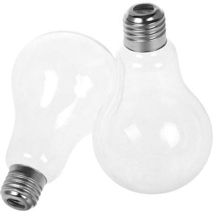 Ciieeo 2pcs Hydroponic Glass Vase for Wedding Party Light Bulb Glass Bottle Vase Plant Containers for Living