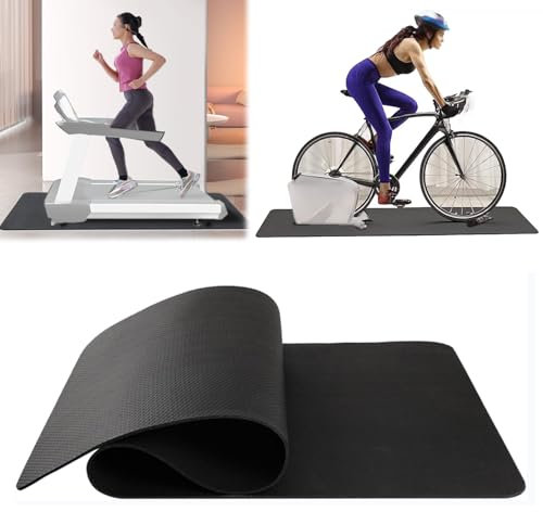 Schallschutzmatte Für Laufband,Hochdichte Bodenmatte Für Fitnessgeräte,Stoßfest Und Geräuschlos,Multifunktionsmatte,Unterlage Antirutsch Für Heimtrainer,Crosstrainer,Rudergerät ,Schwarz,120*60cm