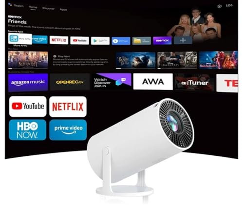 Mini Proiettore Portatile Per Smartphone - Videoproiettore Soffitto Film Bianco Fidelity Bluetooth 270° LED Regolabile 1080P