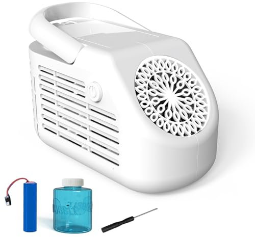 PANACARE Uppgradering bärbar bubbelmaskin, automatisk bubbelmaskin 20 000 + bubblor/min med 42 bubbelhål/batteri/bubbellösning, bubbelmaskin för barn/vuxen/bröllop/fest