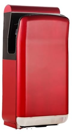 Asciugamani, Sensore automatico commerciale for asciuga mani, getto ad alta velocità for l'igiene e mani ad asciugatura rapida, asciuga mani con filtro HEPA,Forte flusso d'aria(Rojo)