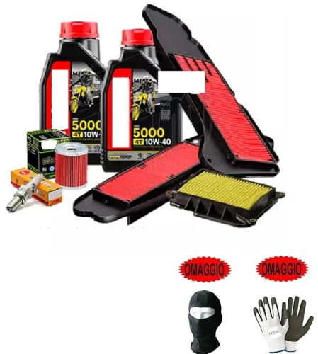 COMPATIBLES con Peugeot SPEEDFIGHT 2 50 LC Servicio-Mantenimiento Completo Cambio LUBRICANTE Motor Moto 5000 10W40 4 Tiempos con TECNOLOGÍA HC-Tech+Filtro Aceite+F.Aire+BUJÍA DIY