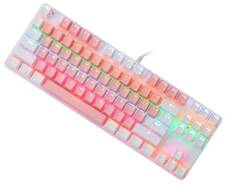 Artibetter Clavier Mécanique Rétroéclairé pour Ordinateur avec Touche Multimédia Et Double Moulage