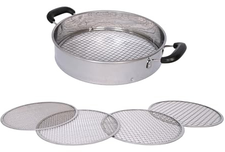 Multi-Purpose Soil Sifter with Handle | Includes 4 Changeable Screens | Ideal for Soil, Rock, Compost, and Debris Sifting