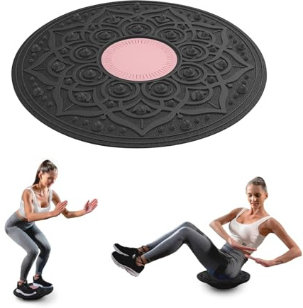 Balance Board, Gleichgewichtstrainer Erwachsene Kinder, Wackelbrett Physiotherapie, Therapiekreisel, Balance Training Equipment, Balancegeräte für Rehabilitation und Fitness, Ø 30cm (Rosa)