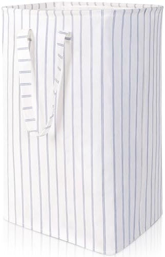 PeranoRidia 72L Wäschekorb, Laundry Baskets, Faltbare Wäschebox, Wäschesammler, Wäschesortierer/Aufbewahrungsbox mit Griffen für Kleidung, Handtücher, Spielzeug, Blau, 40×30×60 cm