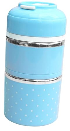 FUNOMOCYA Fiambrera Térmica De Doble Capa Fiambrera Sellada De Acero Inoxidable Para Comidas Calientes Para Uso Doméstico Oficina Contenedor Calentador De Alimentos Portátil