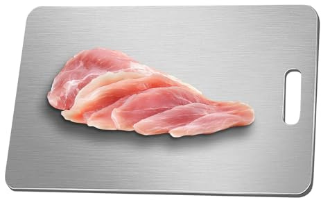 Renchey Tabla De Cortar Titanio - Superficie Doble Para Manipular Alimentos - Tabla De Cocina Pequeña Para Camping Exterior Casa Picnic Regalo De Casa Carne Fruta Queso Verdura Pan