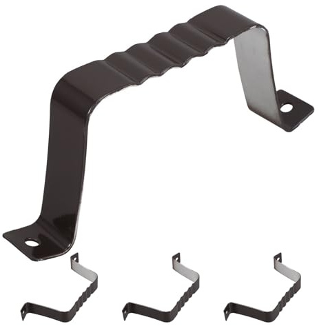 KOMBIUDA Collier de Serrage Aluminium 80x100 Mm pour Gouttière, Lot de 4 Supports de Descente D'eau Extérieure Robustes, Adaptateurs Gouttière Résistants aux Intempéries pour