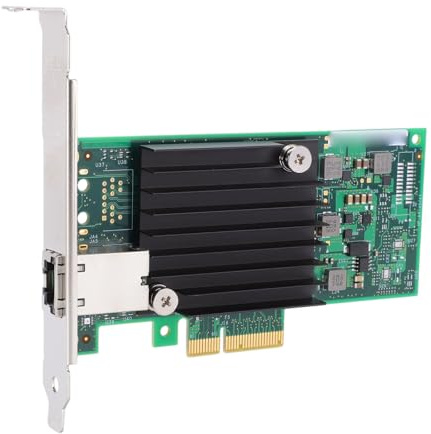 Bewinner Tarjeta de Red PCIe de 10Gb con Puerto RJ45, Adaptador Ethernet PCIe 3.0 X4 PCI Express, Controlador T1, SR IOV, PXE