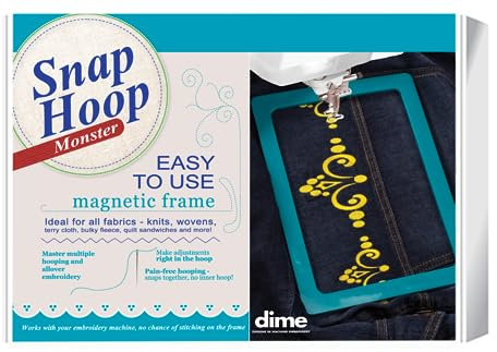 dime Designs in Machine Embroidery Snap Hoop Monster für Baby Lock/Brother (12,7 x 17,8 cm) magnetischer Stickrahmen mit Klemme für Maschinenstickerei