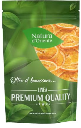NATURA D'ORIENTE - Arancia disidratata a fette 500g | Guarnizioni dolci | snack | Cocktail
