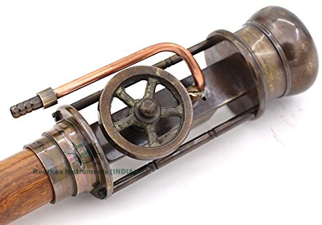Walking Cane Stick mit funktionierender Dampfmaschine Griff - Steampunk Walking Cane Zubehör - Vintage Prop Stick für Sammler - Einzigartiger Gehstock für Männer