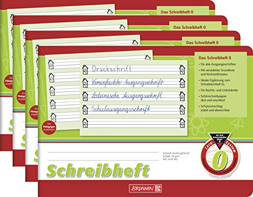 BRUNNEN Schreiblernheft | A5 quer für alle Ausgangsschriften, 16 Blatt